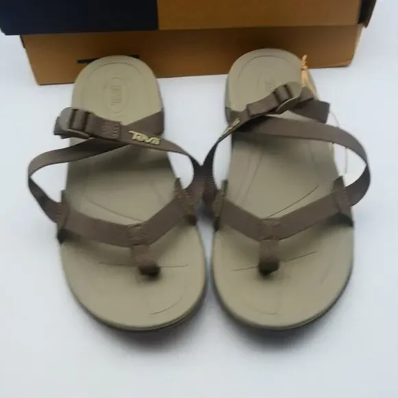 NEW Teva Women's 6 Ascona Flip Flops Sandals Chocolate Chip Brown Hiking - Picture 3 of 10
